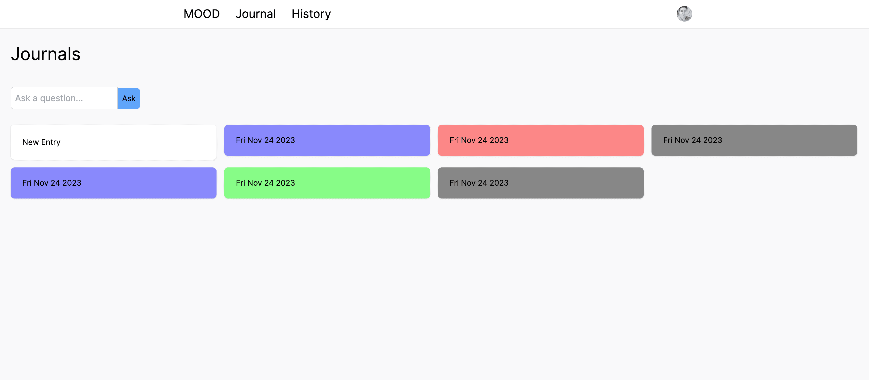 Mood Journal App Demo