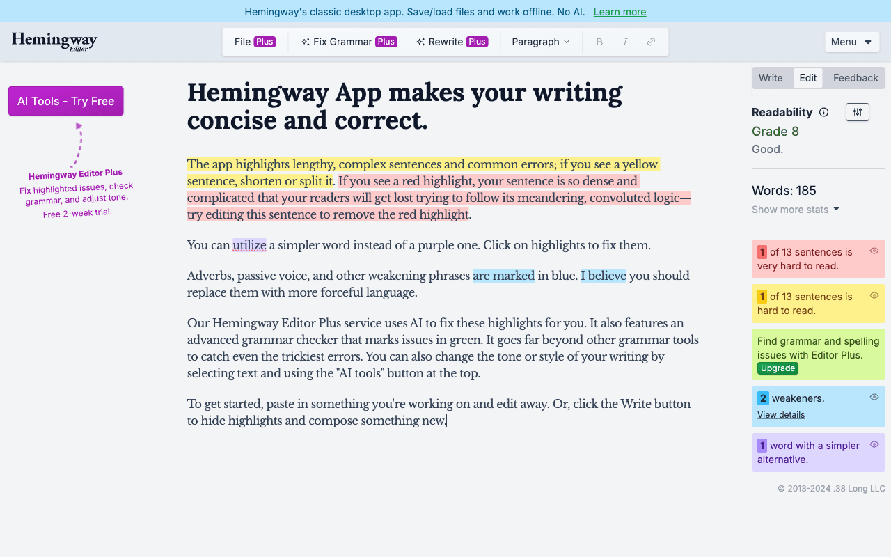 Image of Hemingway App